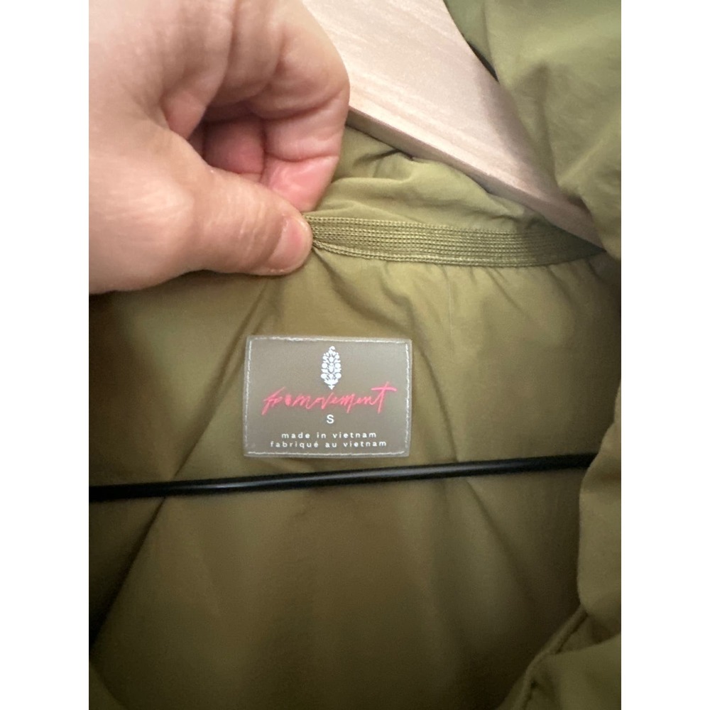 Free People Olive Green Quilted Puffer Jacket - Picture 4 of 6